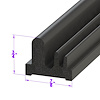 LP 120-J Roof-Rail Seal, Fits '66-'72 Jeep Commando, 0.906 In, W x 0 - image 1