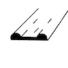 LP 14-C Cowl And Hood Seal, All Rubber, 3/4 in. Wide - image 1