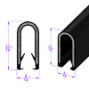 LP 204 Windlace With Core, Black, 1/2 in. Wide, Sold By The Foot - image 1