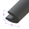 LP 23-C Rubber In.U in. Channel, Sold By The Foot - image 1