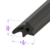 LP 46 Deck Lid Seal, Installs In Trunk Gutter, Sponge Rubber - image 1