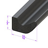 LP 47 Door Side Seal, Sold By The Foot - image 1