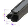 LP 48-D Half Steel Front Door Seal, Sold By The Foot - image 1