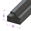 LP 50-A Trunk Seal, For Cars With Wide Gutters