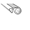 LP 59-A Door Side Seal, White, Sold By The Foot - image 1