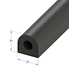 LP 80-B D Shaped Extrusion, 1 in. Wide x 1 in. High, Sold By The Foot - image 1