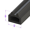 LP 80-H D Shaped Extrusion, 3/4 in. Wide x 5/8 in. High - image 1