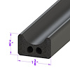 LP 80-O Rectangle Shaped Extrusion, 1-3/8 in. Wide x 7/8 in. High - image 1