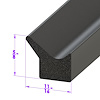 LP 80-S Extrusion, 9/16 in. x 13/16 in., Sold By The Foot - image 1