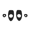 MP 1104-E Door Handle Pads, 2-1/2 in. Long & 3/4 in. Long, Set