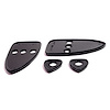 MP 1104-F Door Handle Pads, 2-3/4 in. Long & 7/8 in. Long, Set R&L