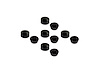 NC 10 Nut Cover .38 in. (9.6Mm) He x  x .22 in. (5.6Mm) Blackout, Heat-Proof Silicone - image 1