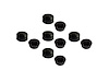 NC 12 Nut Cover .46 in. (11.7Mm) He x  x .26 in. (6.6Mm) Blackout, Heat-Proof Silicone 10-Pc S - image 1