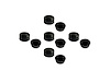 NC 9 Cap-Screw Cover .56 in. (14.2Mm) x .39 in. (9.9Mm), Heat-Proof Silicone, 10-Pc Set - image 1