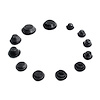 PK 620 Black Rubber In.Oem in. Style Hole Plugs, 12 Piece Kit - image 1