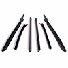 Convertible Top Roof Rail Kit. 6-Piece set includes all right and left side top rail seals. No heade - image 1