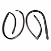 Roof Rail Seals with Molded Ends. For 2-door hardtop. Pair. R&L. ROOF RAIL SEAL 76-77 TORONADO - image 1