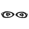 UM 1800-100 Unbeaded Door Handle Mounting Pads, 2-1/16 in. x 1-5/8 in., Set - image 1