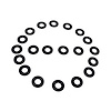 UW 19 Flat Rubber Washers, 3/8 in. I.D., 3/4 in. O.D., 1/16 in. Thick - image 1