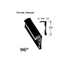 Flexible Sweeper. Made of rubber. Seal for outside of side window. 96 In. Piece. Each. FLEXIBLE SWEEPFORD NASH-METRO - image 1