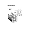 Flexible Glass Run Channel. For models without framed side glass. Unbeaded pile-lined. 72 In. Piece. - image 1