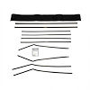 WC 7200-12 Division Bar Channel And Sweeper Kit, Fits 55-57 Bel Air 2 Door Ht 12 Pc Kit - image 1