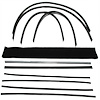 WC 7200-18 Division Bar Channel And Sweeper Kit, Fits 55-57 Chevy 2 Door Wagon 10Pc - image 1