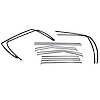 WC 7200-20 Glass Run Channel And Sweeper Kit, Fits 55-57 Bel Air 4 Door Sedan 14Pc - image 1