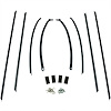 WC 7300-21 Window Sweeper Kit Fits 70-72 Olds Cutlass 2 Hardtop 8 Piece Set - image 1