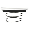 WC 7300-26 Window Sweeper Kit Fits 1969 Cutlass 2 Door Hardtop, 8 Piece. - image 1