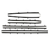 WC 8100-29 Window Sweeper Kit Fits 1966-67 Tempest 2 Door Hardtop, 8 Piece - image 1