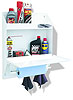 Garage/Shop Lockable Organizer & Paper Towel Dispenser Oil Bottle organizer on top - image 1