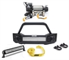 Rockline Stubby Front Bumper Combo with Winch, Light Bar, Over Rider Bar & Accessories for Jeep Wrangler JK, JL & Gladiator JT - image 1