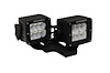 Offset Center Hood Mounted Brackets for Dual 3 In. Cube Lights fits 2018 Jeep Wrangler JL - image 1