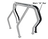 Bed Bars with "A" Additional Bar - Black Powder-Coat Finished - image 1