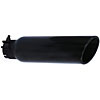 Round Exhaust Tip Black Powdercoat - image 1