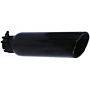 Round Exhaust Tip Black Powdercoat - image 1