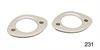 License Lens Bezels for 1955-1957 Chevy Tri-Five Nomad & Wagon - image 1