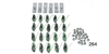 Lower Quarter Panel Moulding Clip Set for 1957 Chevy Tri-Five Bel Air & 210 - image 1