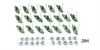 Long Quarter Panel Moulding Clip Set for 1955 Chevy Tri-Five 210 - image 1