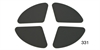 Rear Bumper End Insert Decal Set for 1957 Chevy Tri-Five - image 1