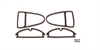 Lens Gasket Set for 1955 Chevy Tri-Five Includes Park Lights, Back-Up Lights, and Tail Lights Gaskets - image 1