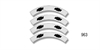 Wheel Hubcap Decals for 1955 Chevy Tri-Five Bel Air - image 1