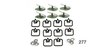 Moulding Clip Set Adapter for 1956 Chevy
