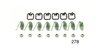 Moulding Clip Set Fender for 1955 Chevy