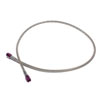 Steel Braided Hose 2 ft .086 ID -3AN Red Ends - image 1