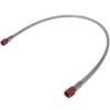 Steel Braided Hose 2 ft .086 ID -3AN Red Ends - image 1