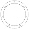C15128 Ford 8BA/8CM Flathead V8 Oil Pan Clean Out Gasket - image 1