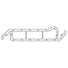 C15129 Ford 8BA/8CM Flathead V8 Oil Pan Gasket - image 1