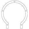 C15134 Ford 59A Flathead V8 Timing Cover Gasket - image 1